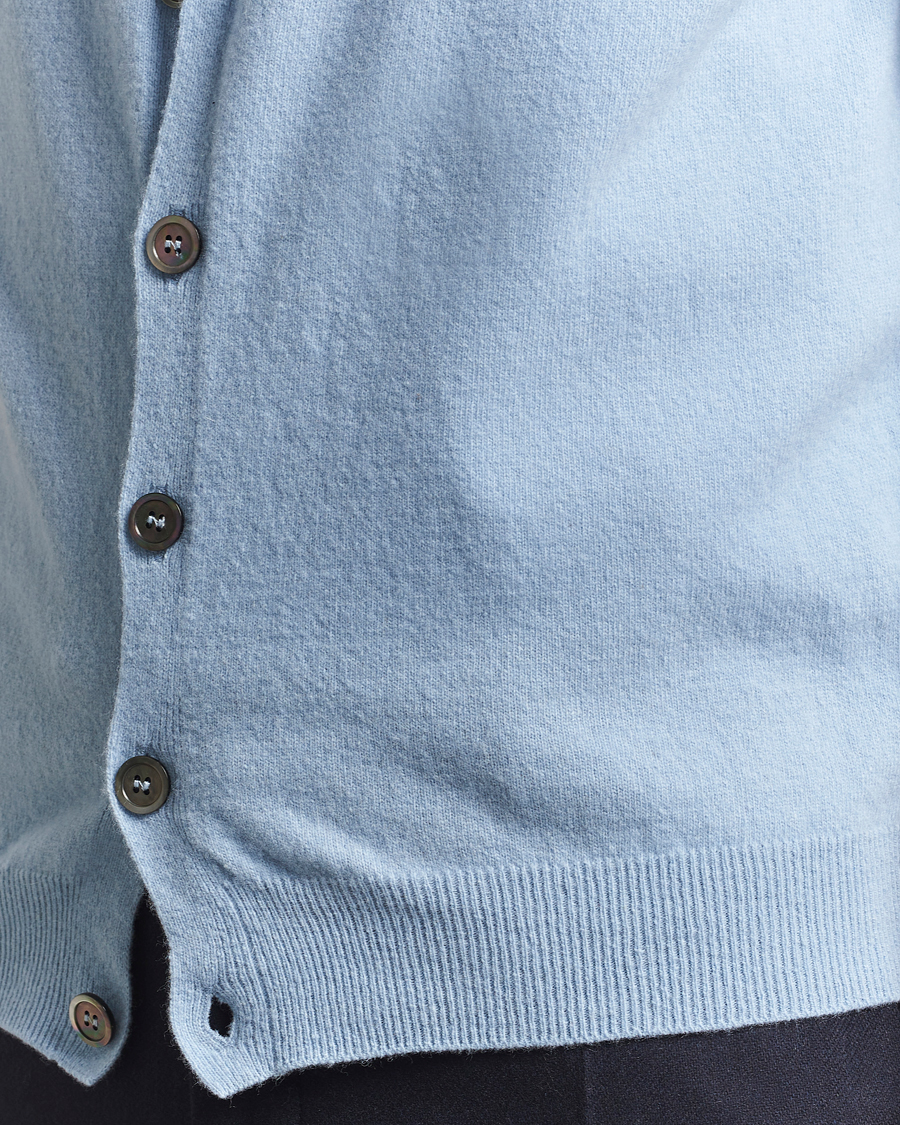 Uomini | Maglieria | Oscar Jacobson | Guiseppe Buttoned Vest Light Blue