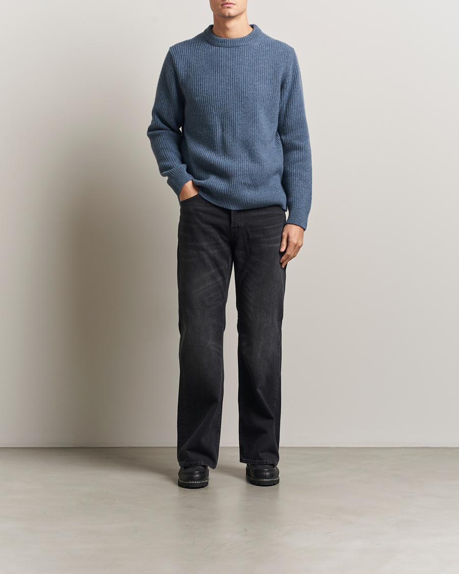 Uomini | Jeans | Nudie Jeans | Flare Glenn Jeans Black Storm