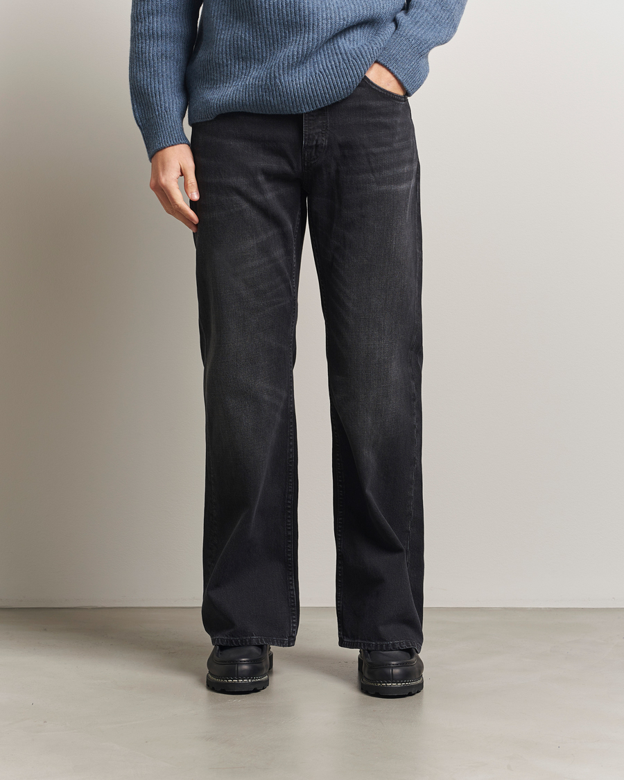 Uomini | Jeans | Nudie Jeans | Flare Glenn Jeans Black Storm
