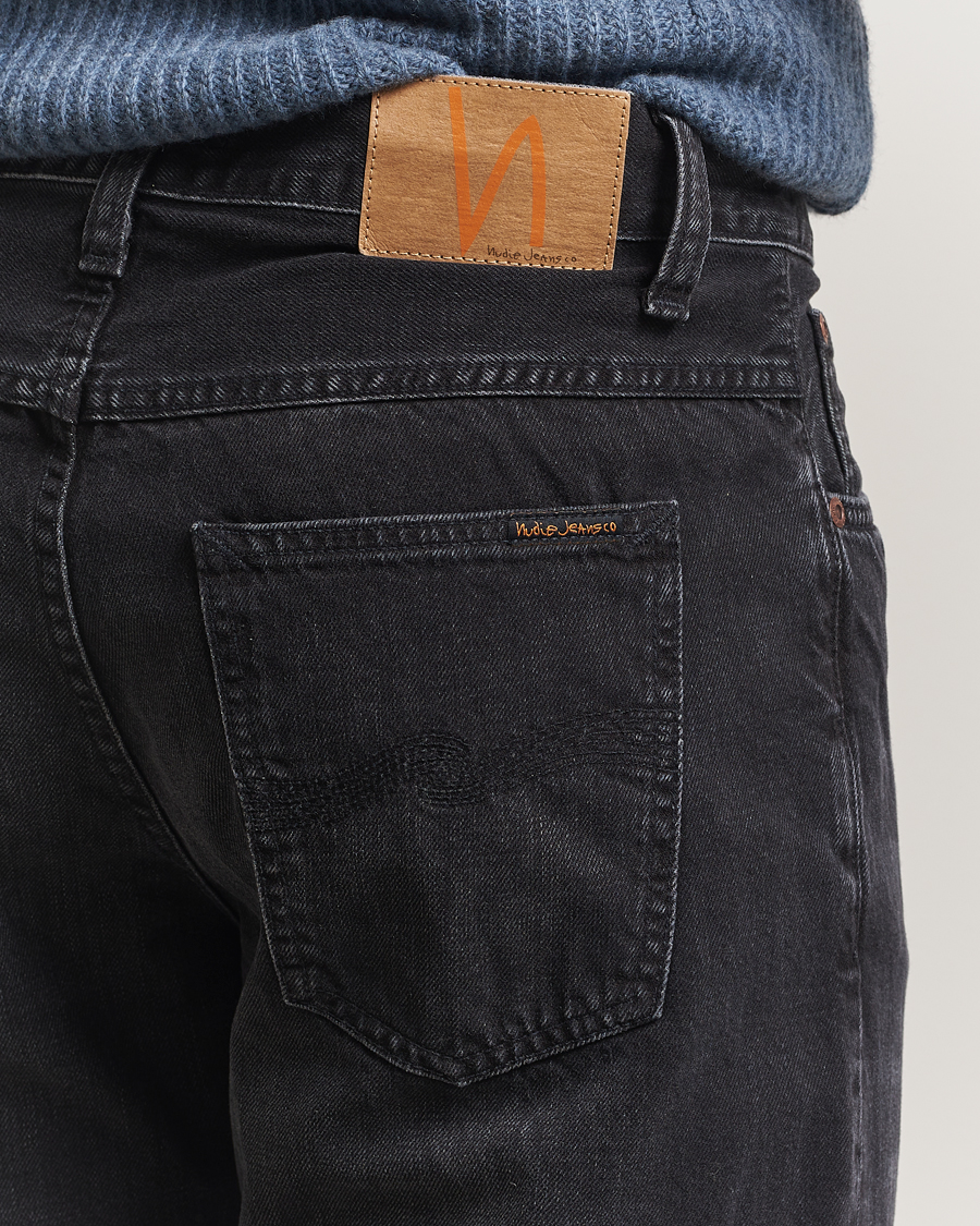 Uomini | Jeans | Nudie Jeans | Flare Glenn Jeans Black Storm