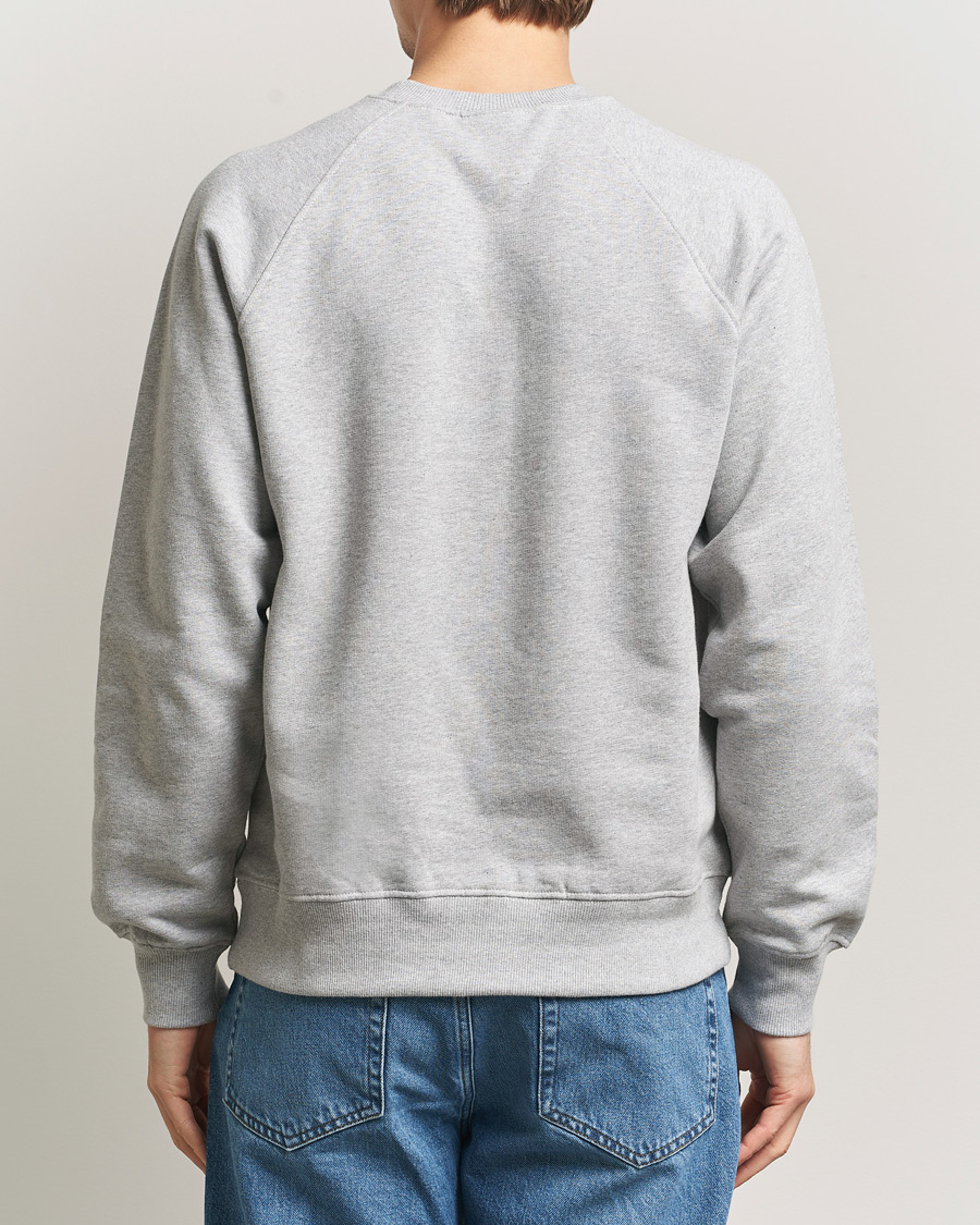 Uomini | Maglieria | Nudie Jeans | Palle Logo Crew Neck Sweatshirt Grey Melange