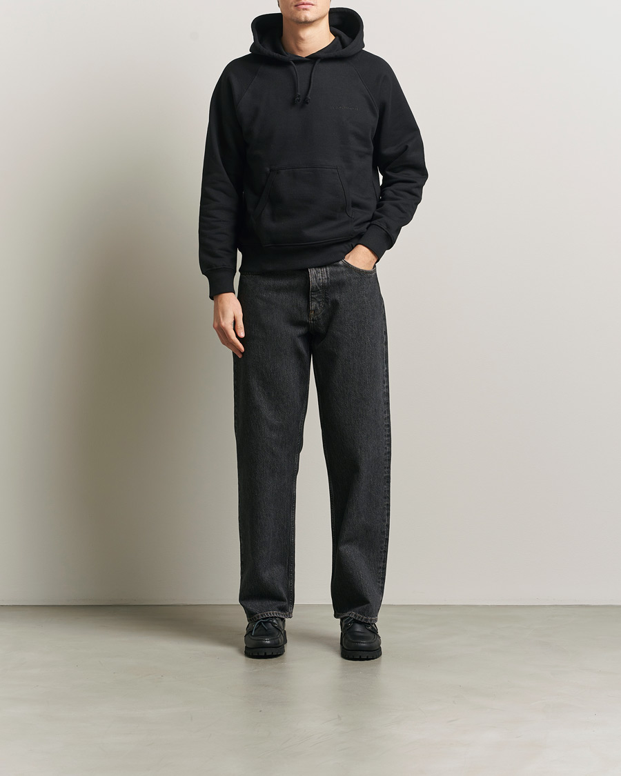 Uomini | Maglieria | Nudie Jeans | Gunde Logo Hoodie Black