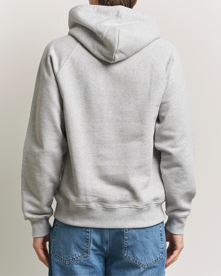 Uomini | Maglieria | Nudie Jeans | Gunde Logo Hoodie Grey Melange