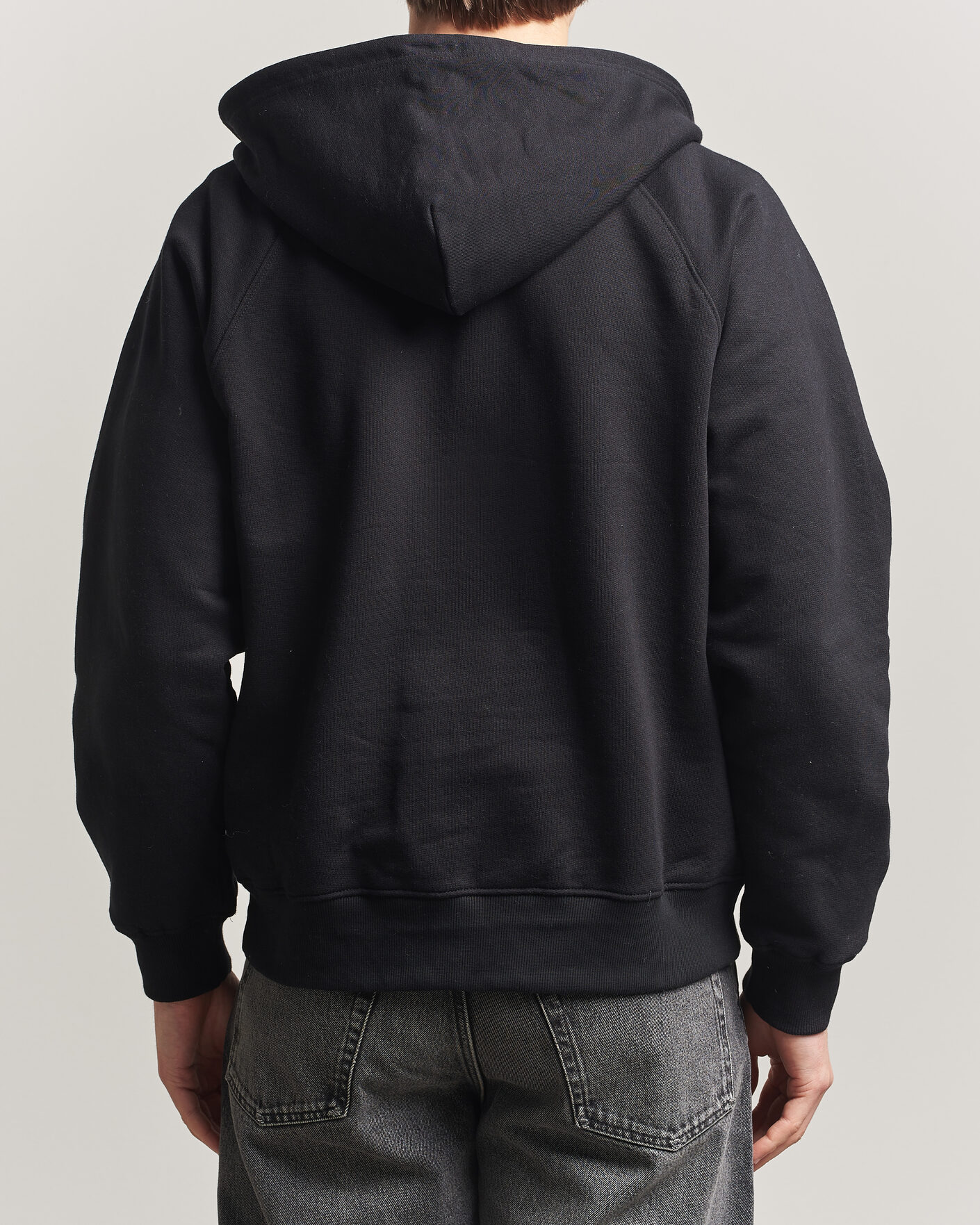 Uomini | Maglieria | Nudie Jeans | Gunde Logo Full Zip Hoodie Black