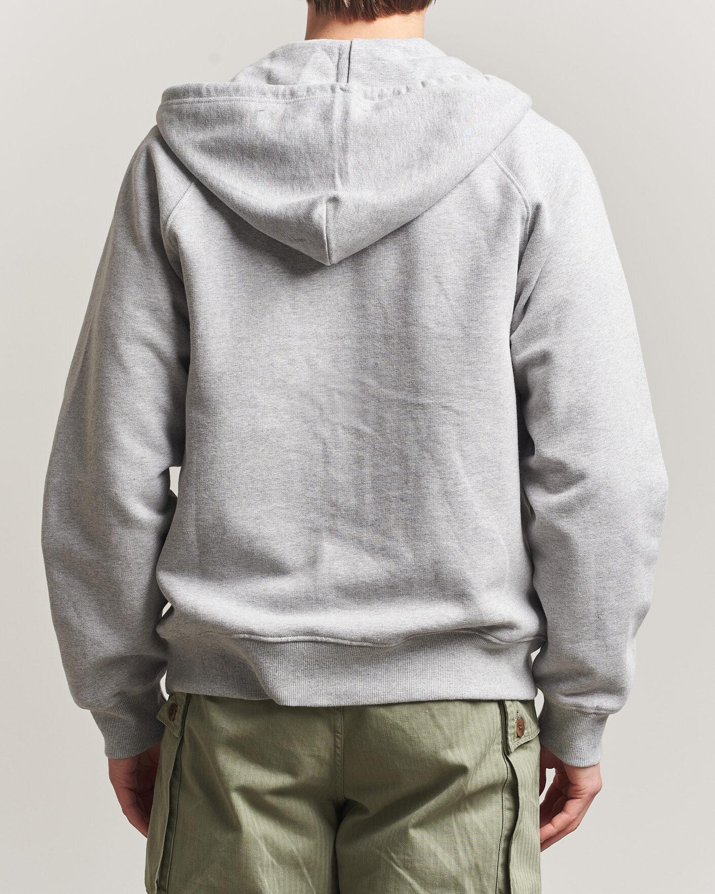 Uomini | Maglieria | Nudie Jeans | Gunde Logo Full Zip Hoodie Grey Melange