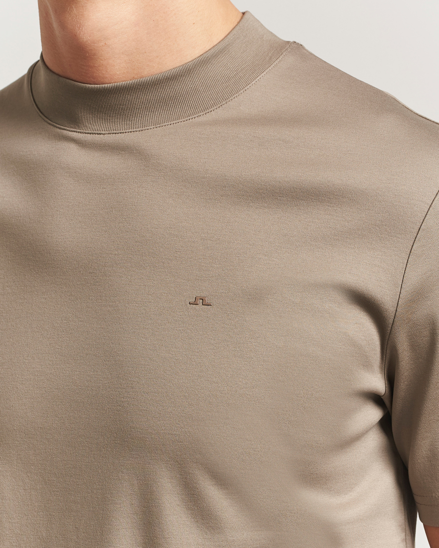 Uomini | T-shirt | J.Lindeberg | Ace Mock Neck T-Shirt Brindle