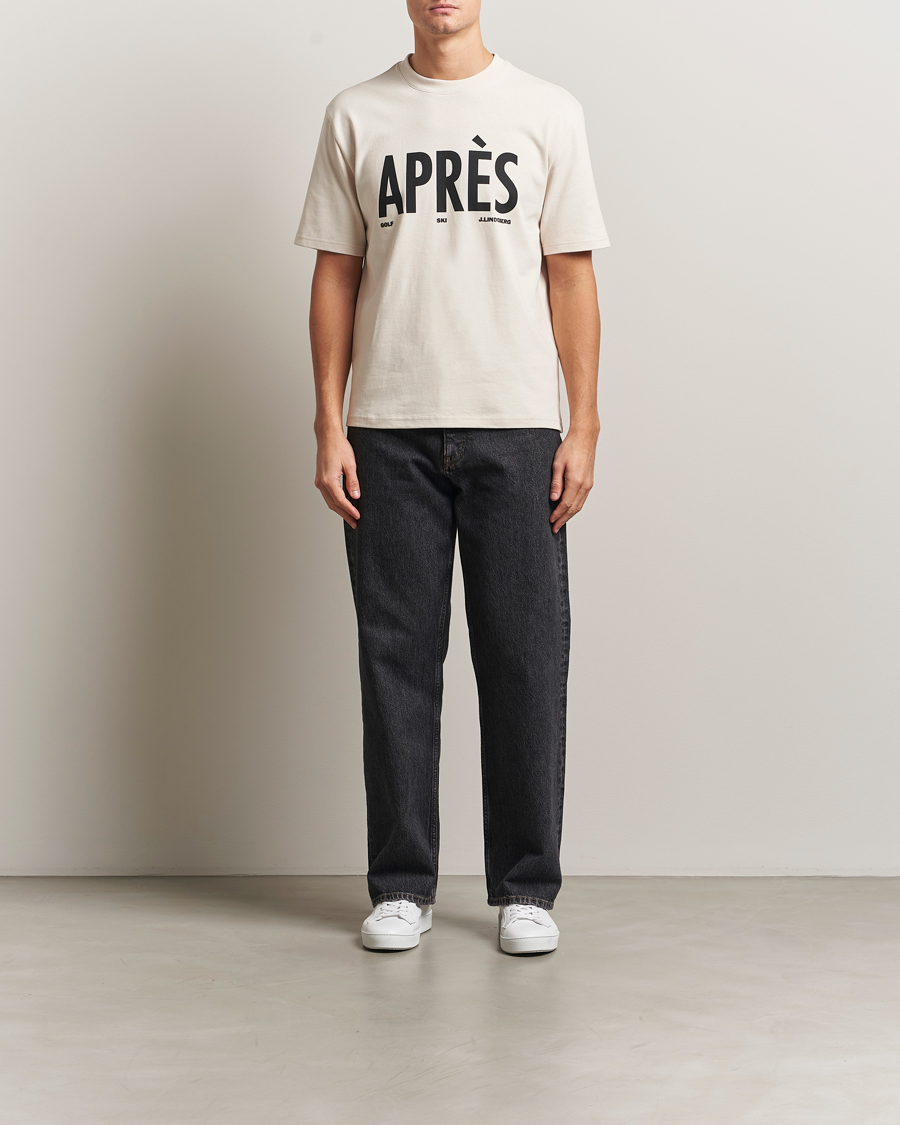 Uomini | T-shirt | J.Lindeberg | Hale Printed Crew Neck T-Shirt Moonbeam