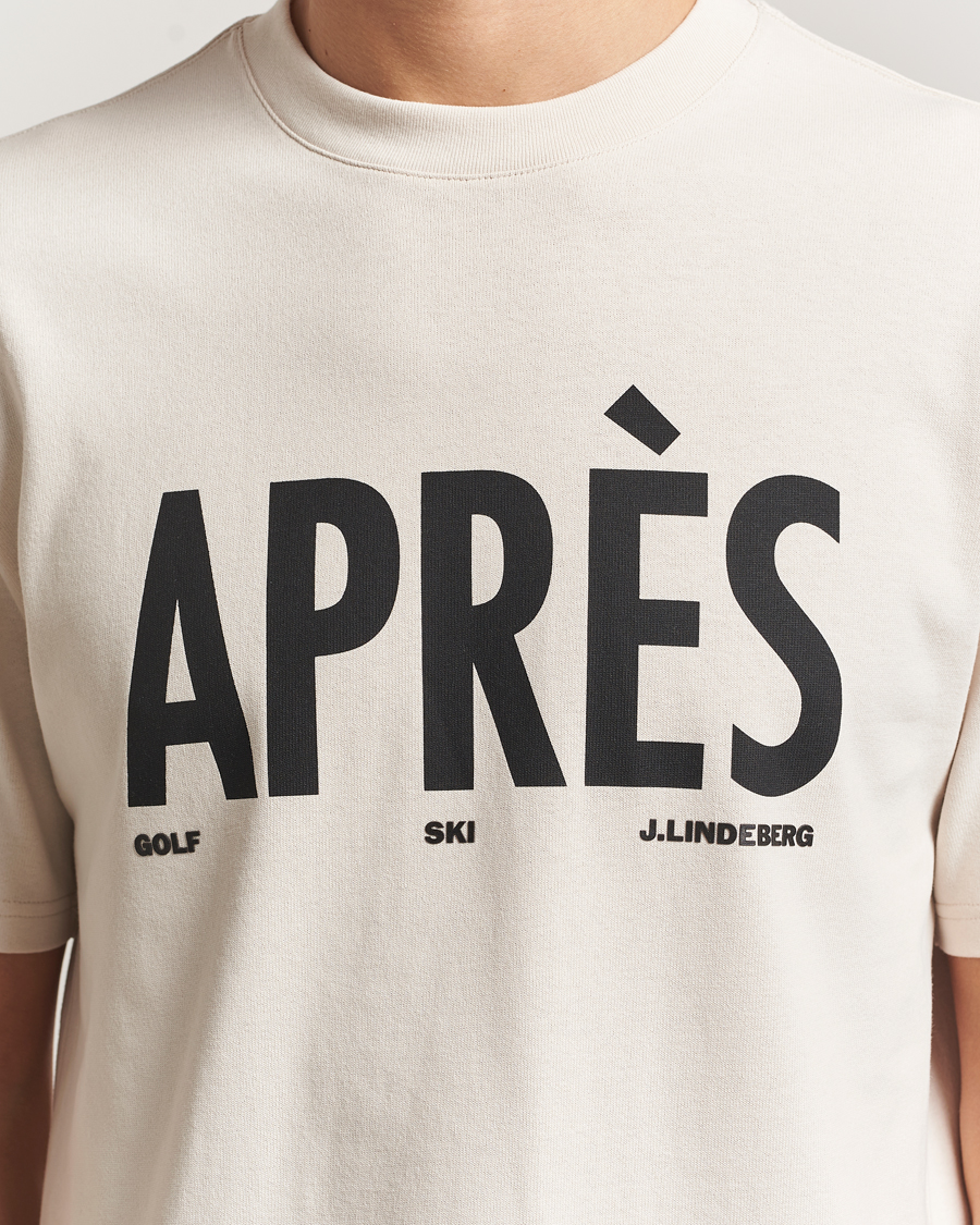 Uomini | T-shirt | J.Lindeberg | Hale Printed Crew Neck T-Shirt Moonbeam