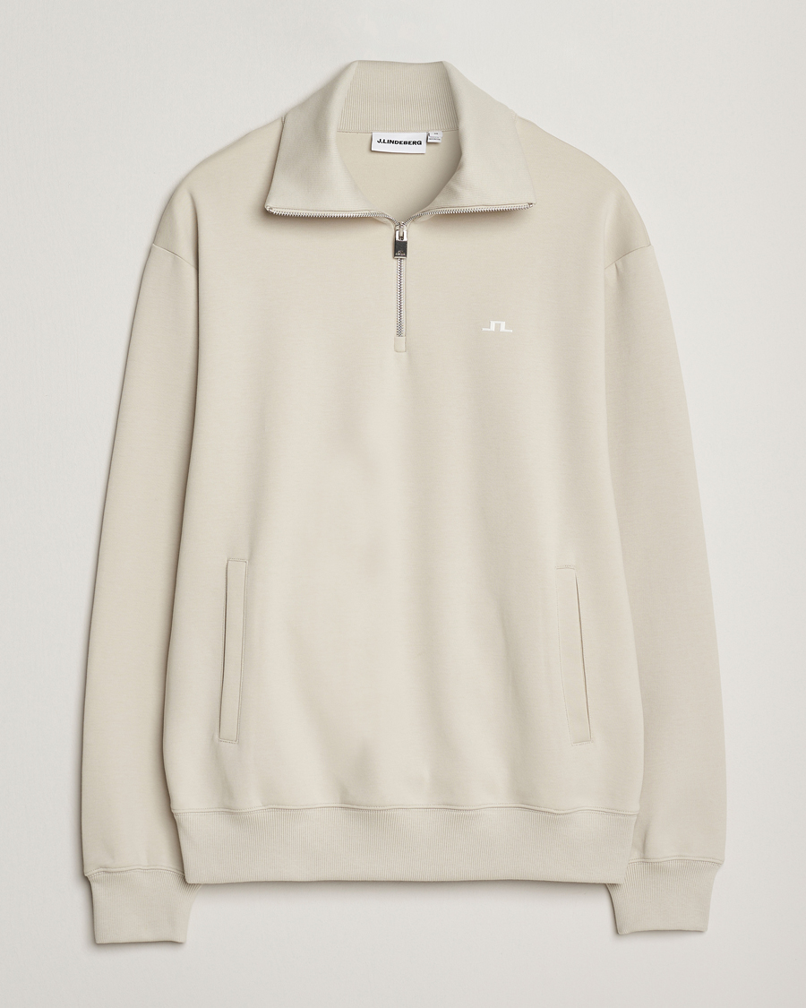 Uomini | Maglieria | J.Lindeberg | Callan Jersey Half Zip Moonbeam