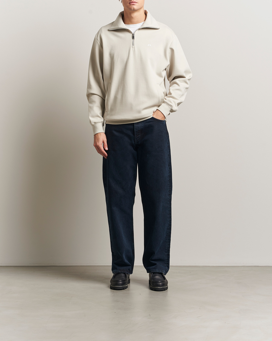 Uomini | Maglieria | J.Lindeberg | Callan Jersey Half Zip Moonbeam
