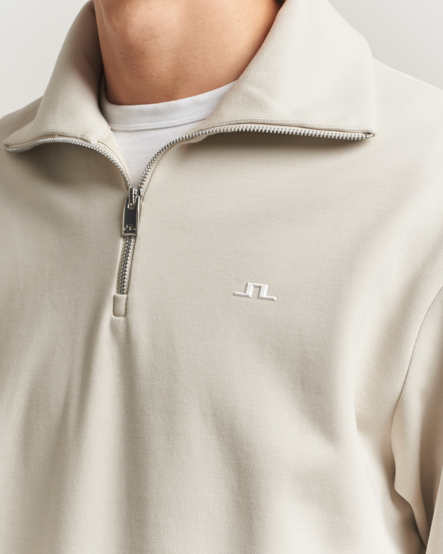 Uomini | Maglieria | J.Lindeberg | Callan Jersey Half Zip Moonbeam