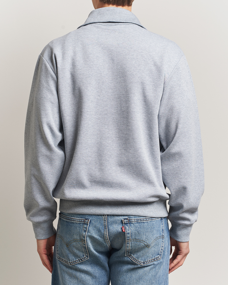 Uomini | Maglieria | J.Lindeberg | Callan Jersey Half Zip Medium Grey Melange