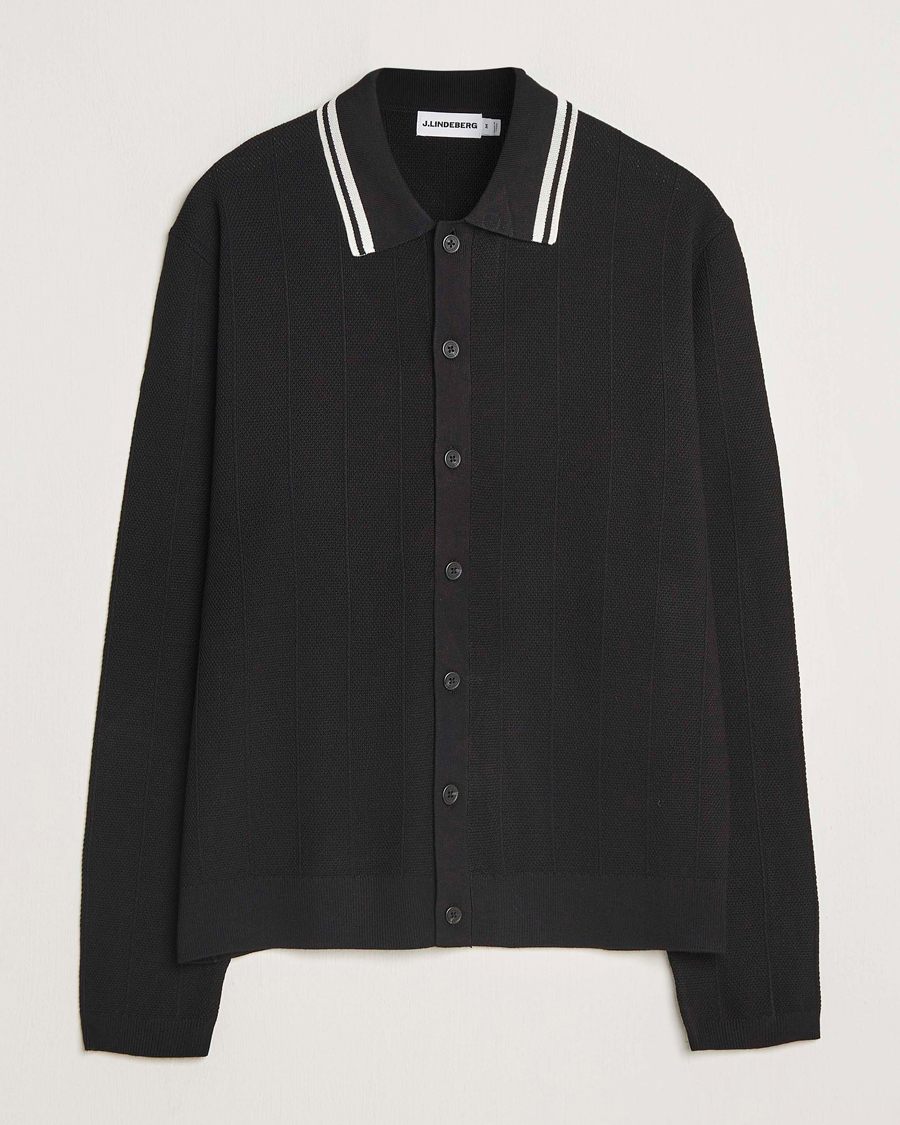 Uomini | Maglieria | J.Lindeberg | Willem Structured Cardigan Black