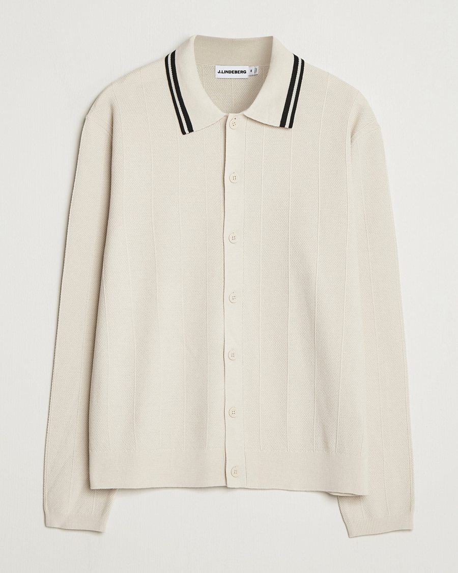 Uomini | Maglieria | J.Lindeberg | Willem Structured Cardigan Moonbeam