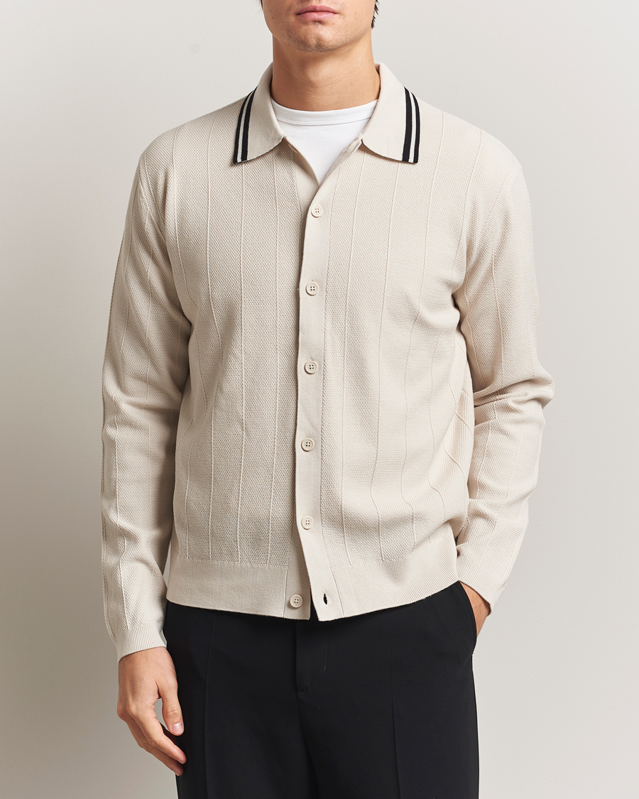 Uomini | Maglieria | J.Lindeberg | Willem Structured Cardigan Moonbeam