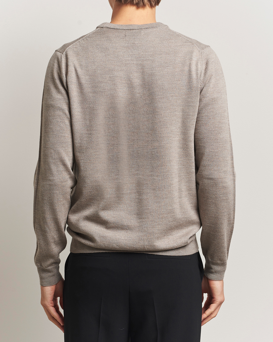 Uomini | Maglieria | J.Lindeberg | Keane Merino Crew Neck Brindle Melange