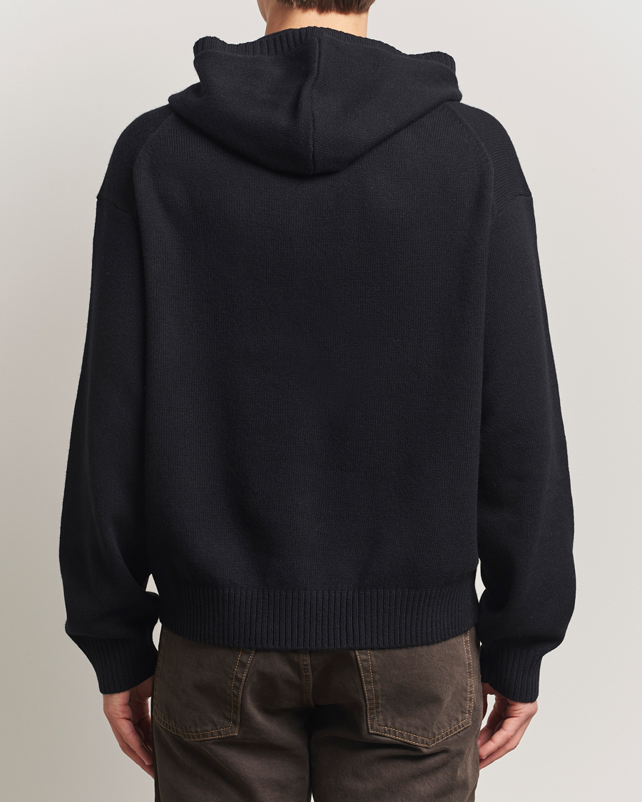 Uomini | Maglieria | J.Lindeberg | Edward Wool Knitted Hoodie Black