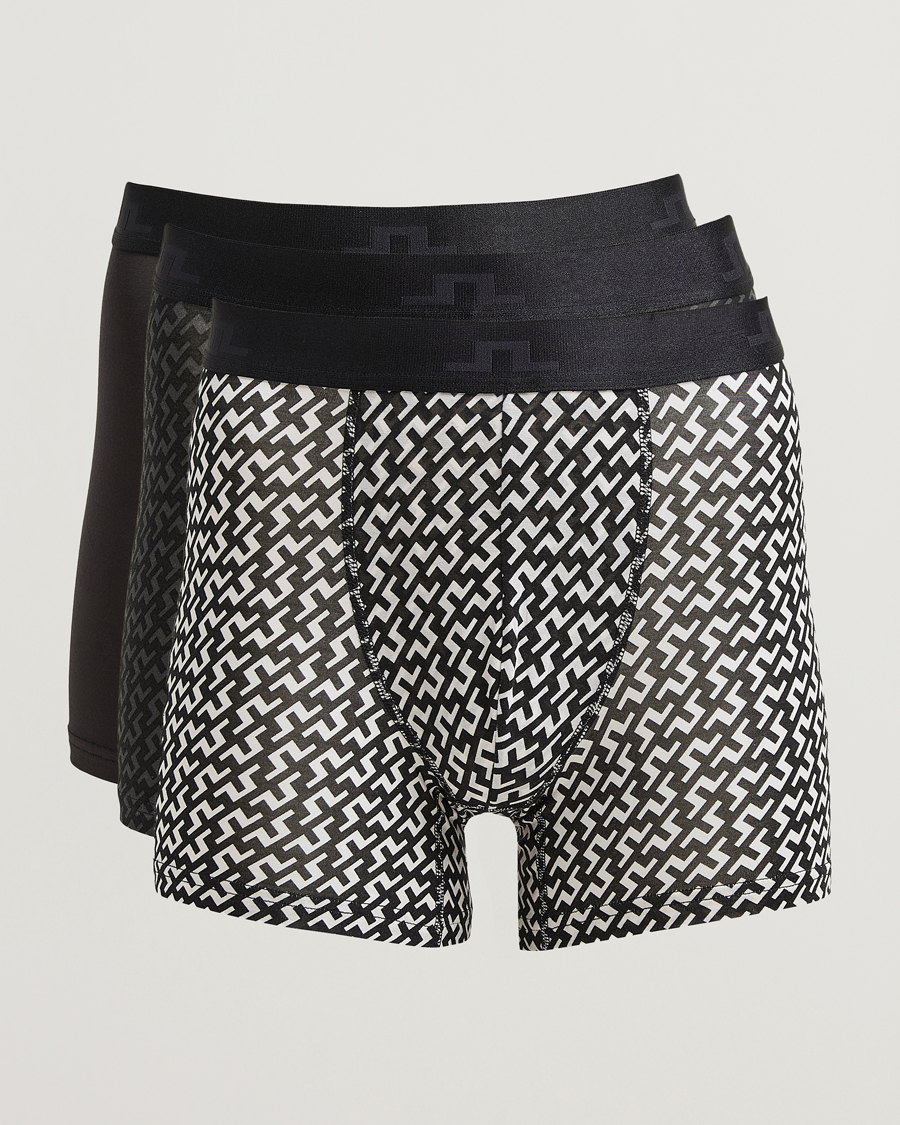 Uomini | Biancheria intima | J.Lindeberg | Bridge Lyocell Boxer Black Multi