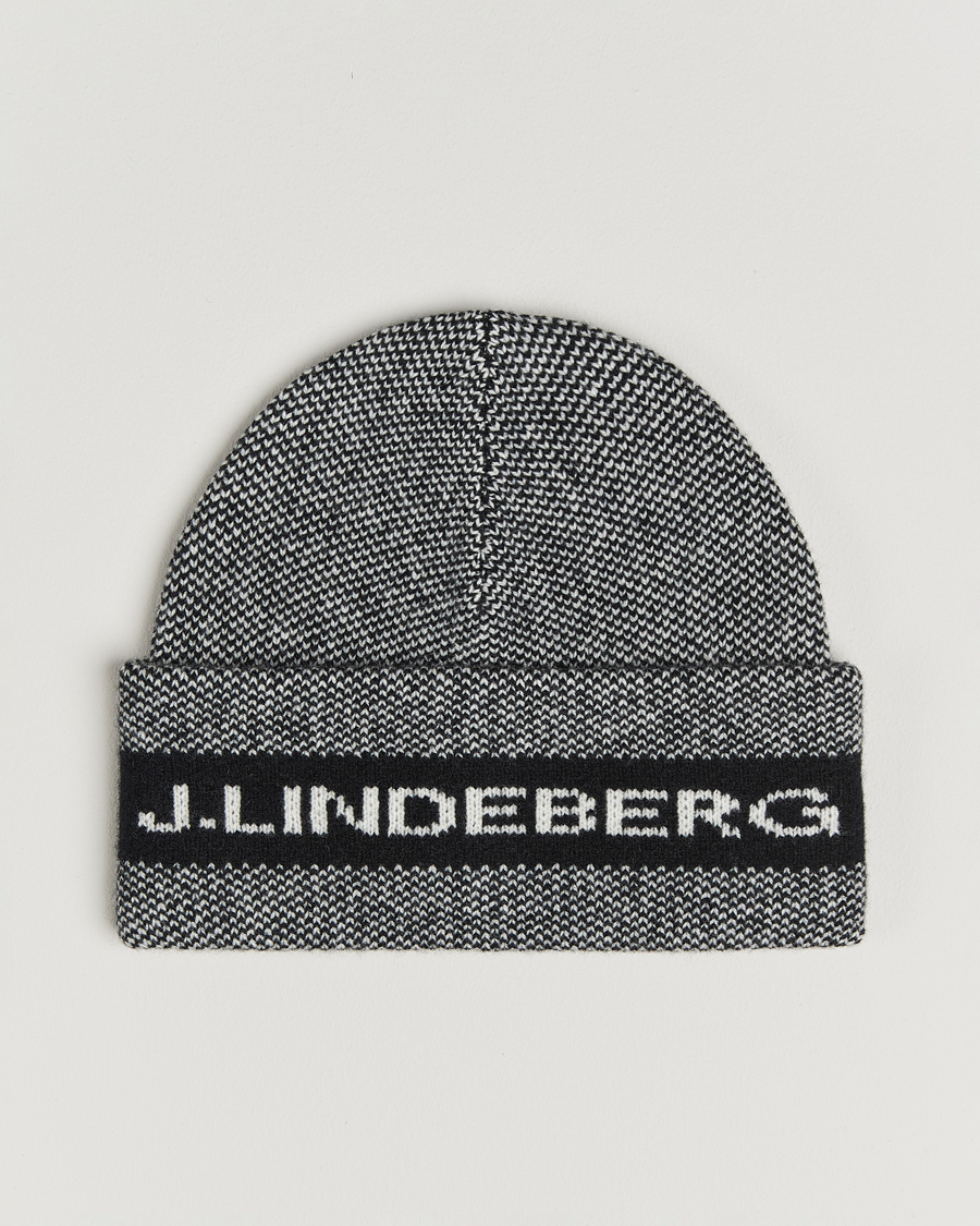 Uomini | Berretti | J.Lindeberg | Ernie Beanie Black Melange