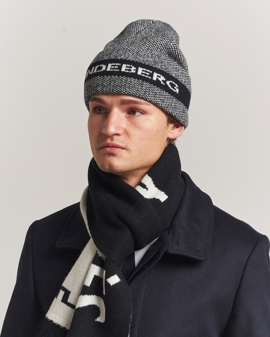 Uomini | Berretti | J.Lindeberg | Ernie Beanie Black Melange