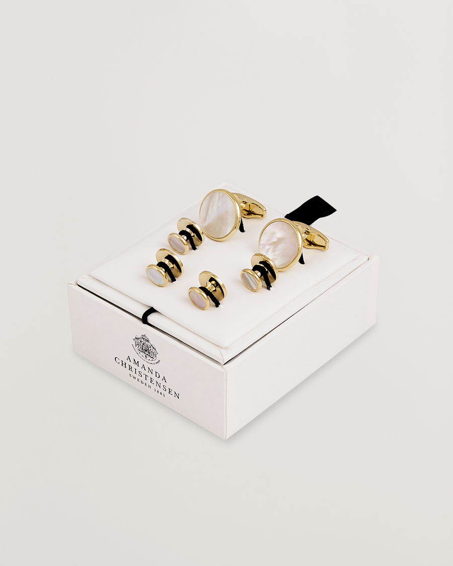 Uomini | Gemelli | Amanda Christensen | Cufflink & Shirt Studs Set Gold