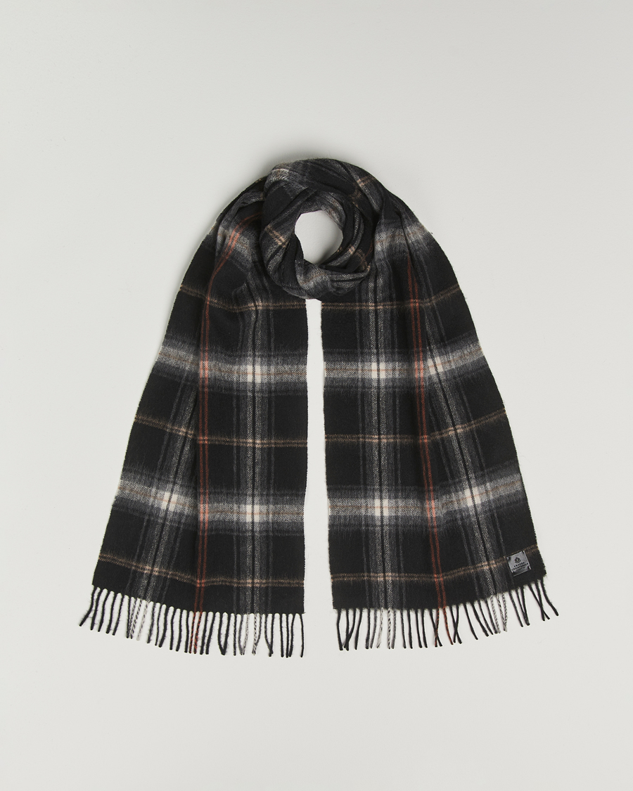 Uomini | Amanda Christensen Wool Checked Scarf Black | Amanda Christensen | Wool Checked Scarf Black