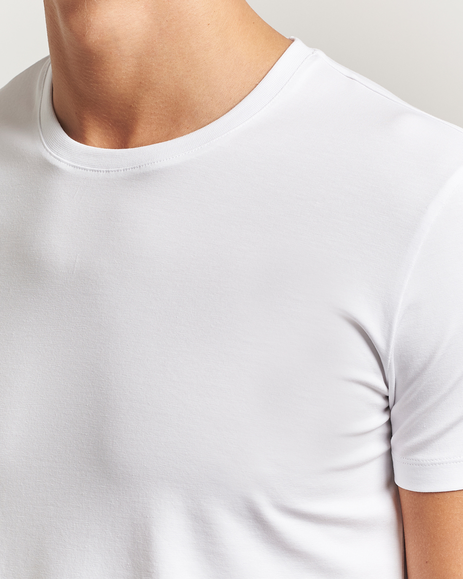 Uomini | T-shirt | Falke | 2-Pack Cotton Crew Neck T-Shirt White