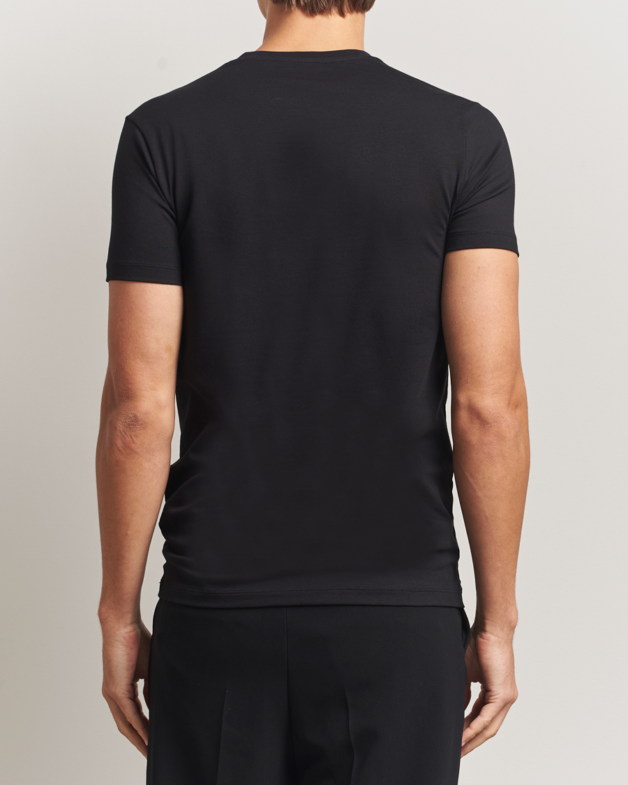 Uomini | T-shirt | Falke | 2-Pack Cotton Crew Neck T-Shirt Black