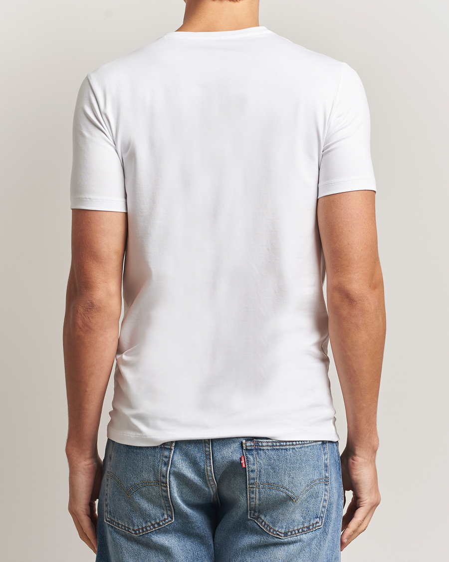 Uomini | T-shirt | Falke | 2-Pack Cotton V-Neck T-Shirt White