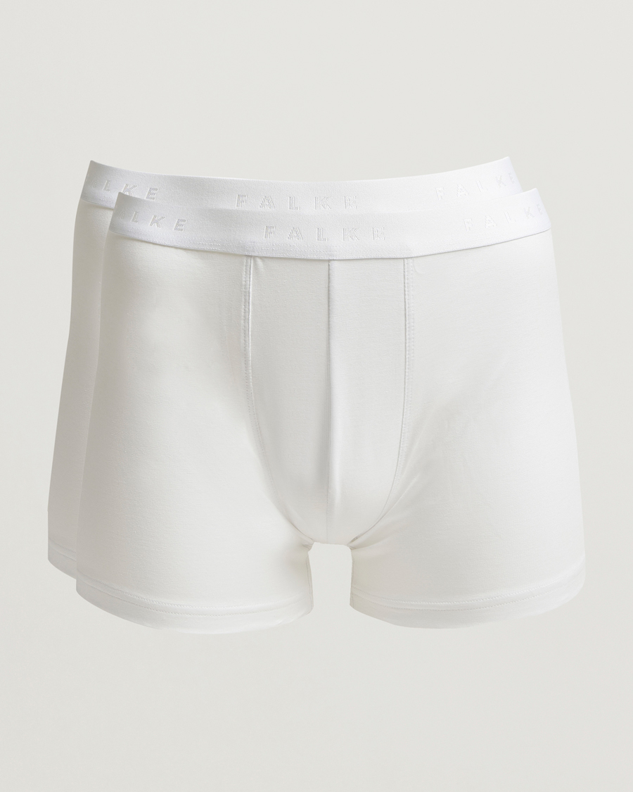 Uomini | Biancheria intima | Falke | 2-Pack Cotton Boxer Briefs White