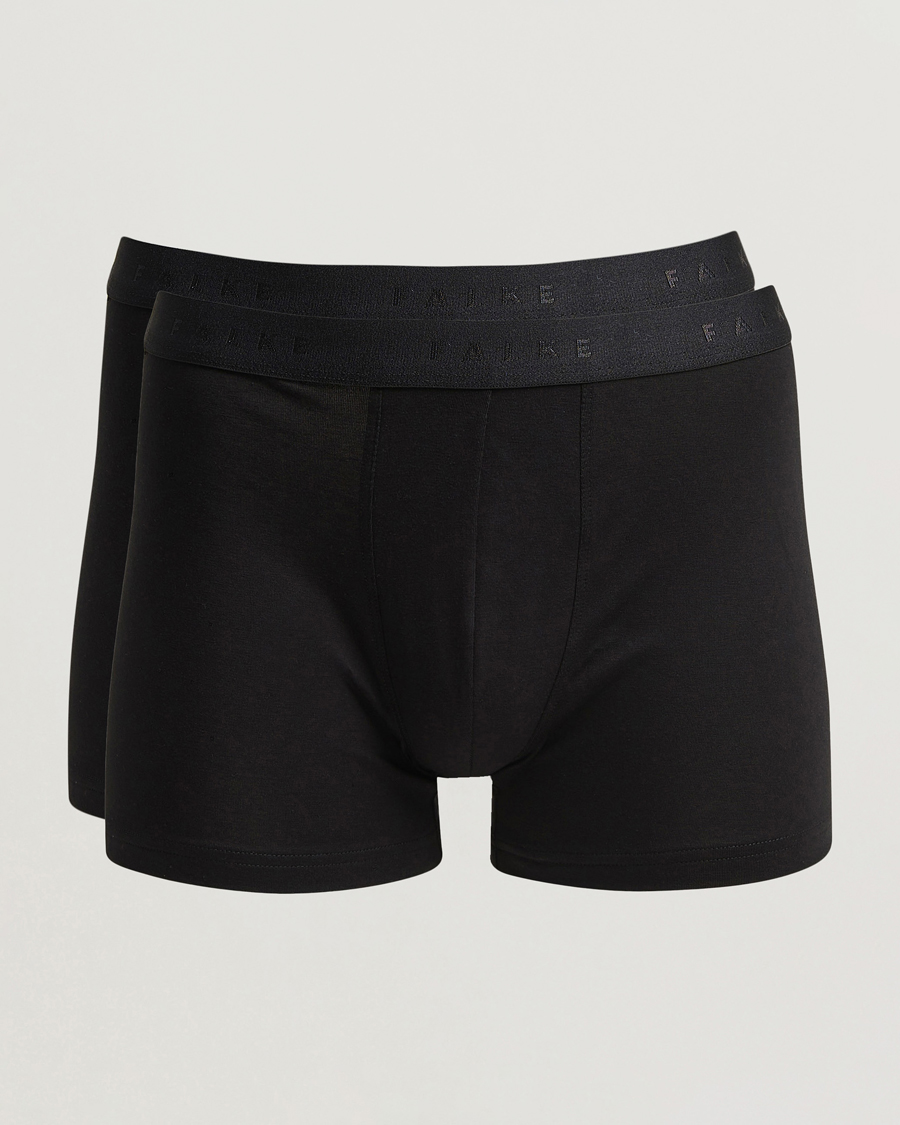 Uomini | Biancheria intima | Falke | 2-Pack Cotton Boxer Briefs Black