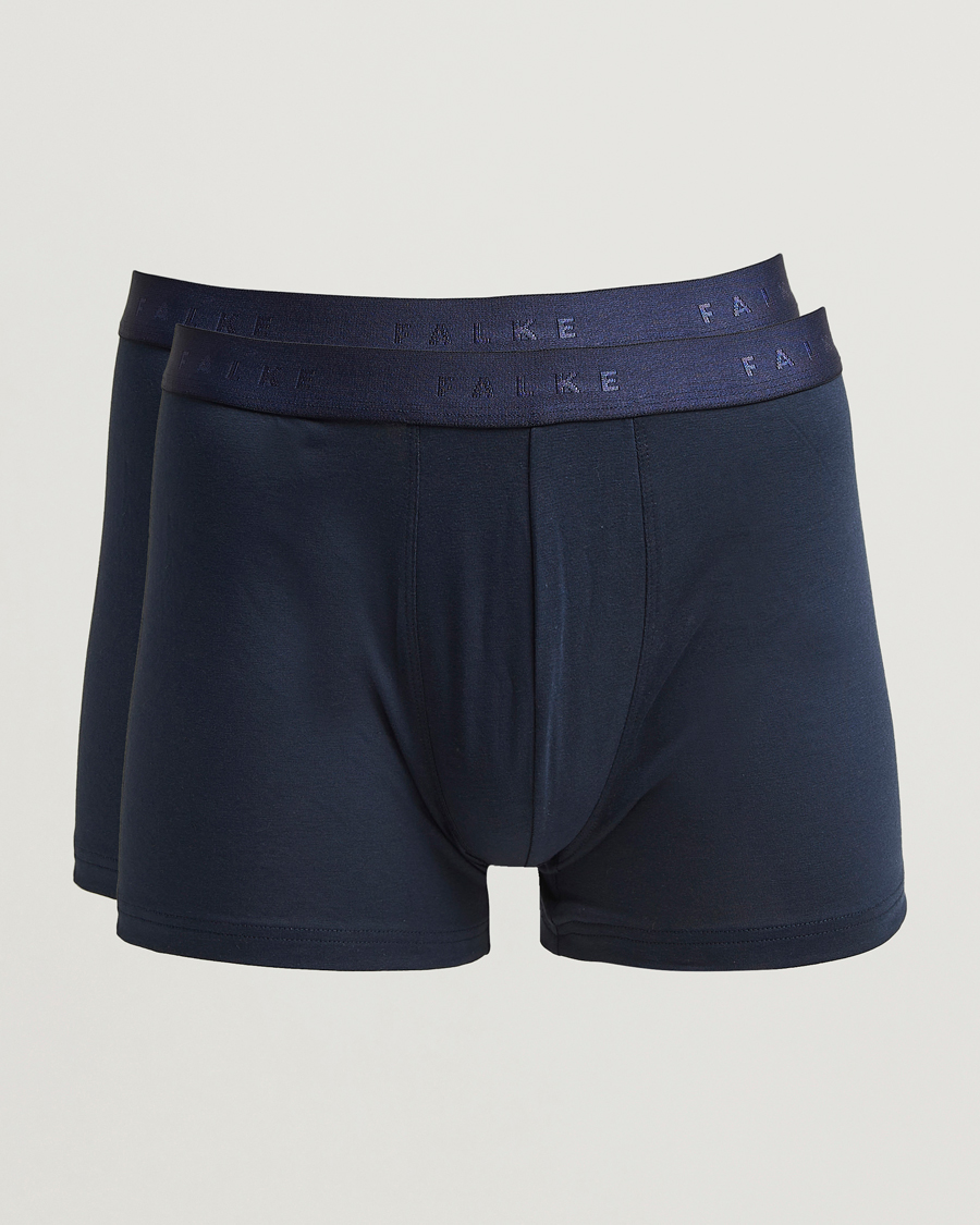 Uomini | Biancheria intima | Falke | 2-Pack Cotton Boxer Briefs Midnight