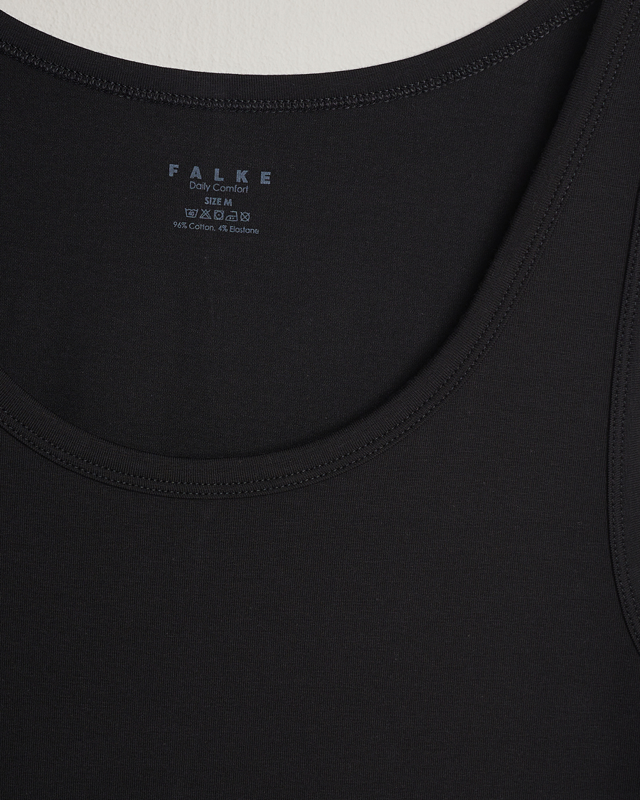 Uomini | T-shirt | Falke | 2-Pack Cotton Tank Top Black