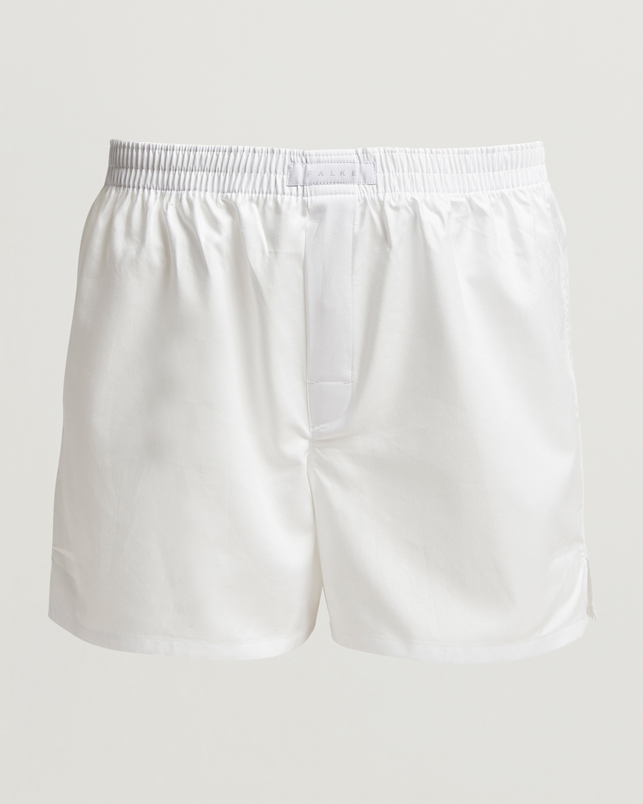 Uomini | Biancheria intima | Falke | Cotton Woven Boxer Shorts White