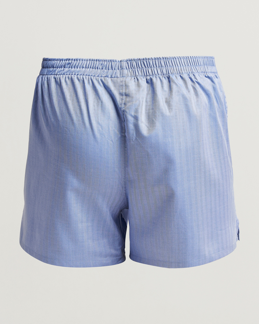 Uomini | Biancheria intima | Falke | Cotton Woven Boxer Shorts Ocean Blue