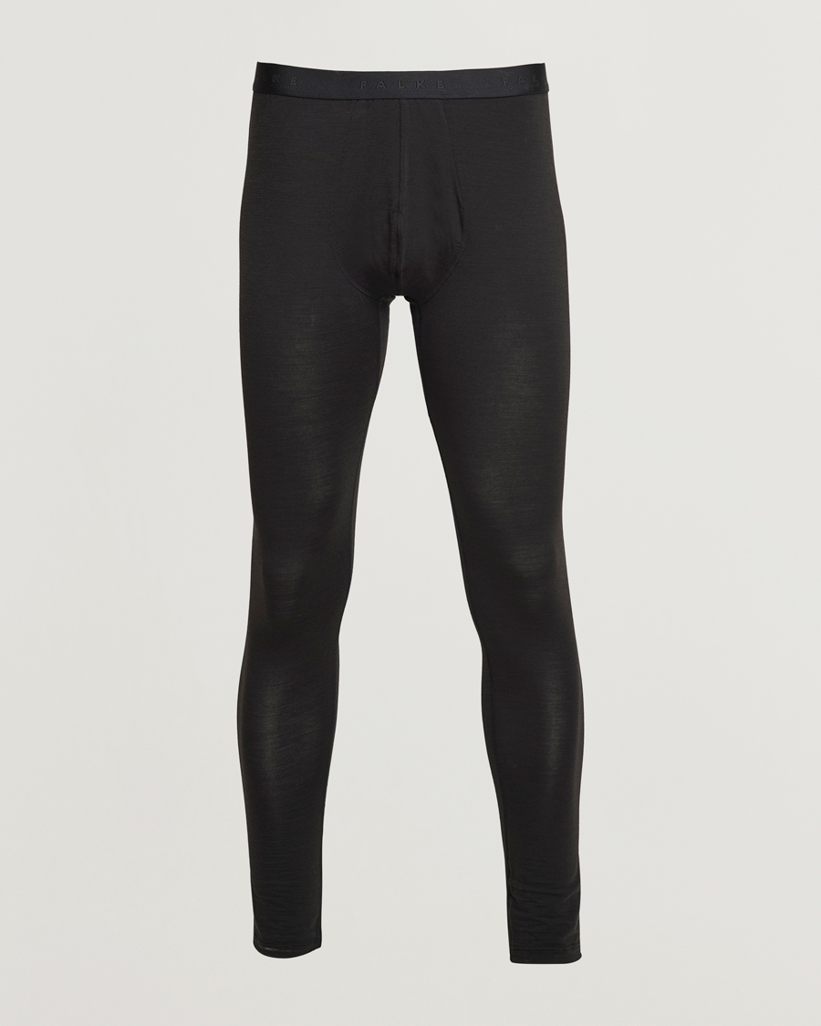 Uomini | Biancheria intima | Falke | Clima Wool Long Tights Black
