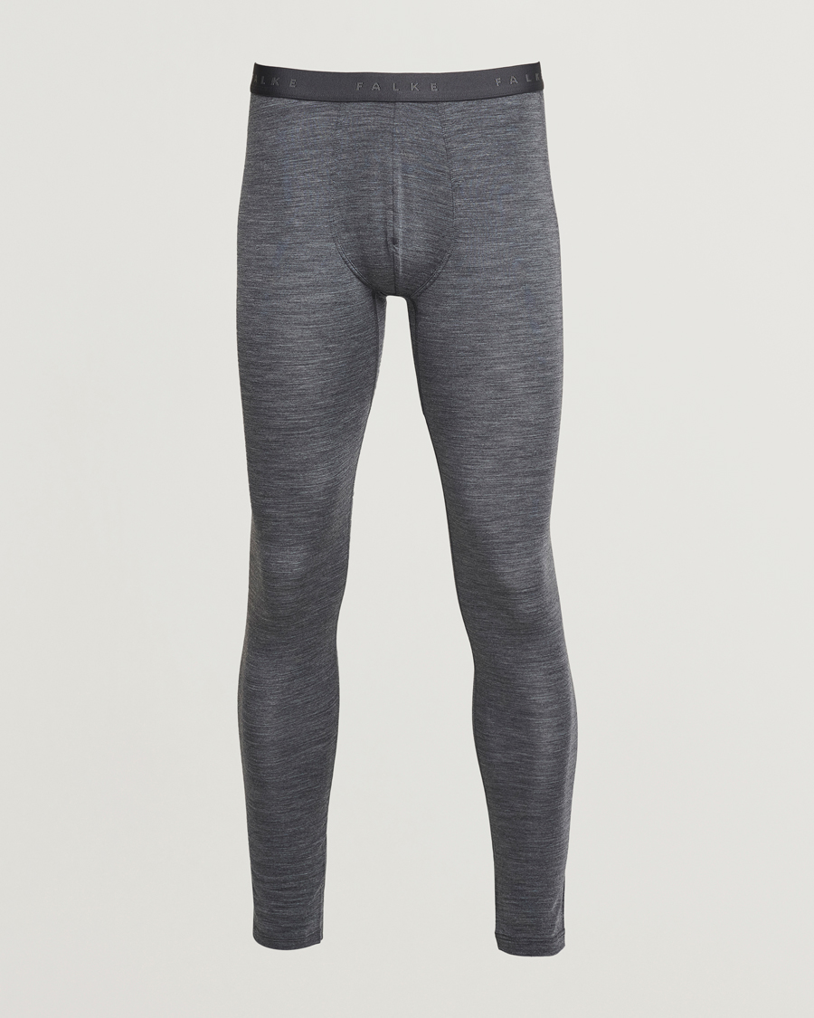 Uomini | Biancheria intima | Falke | Clima Wool Long Tights Dark Grey Heather