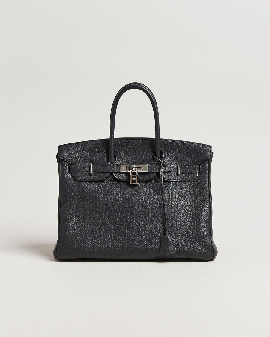 Uomini | Pre-Owned & Vintage Bags | Hermès Pre-Owned | Birkin 35 Fjord Leather Black