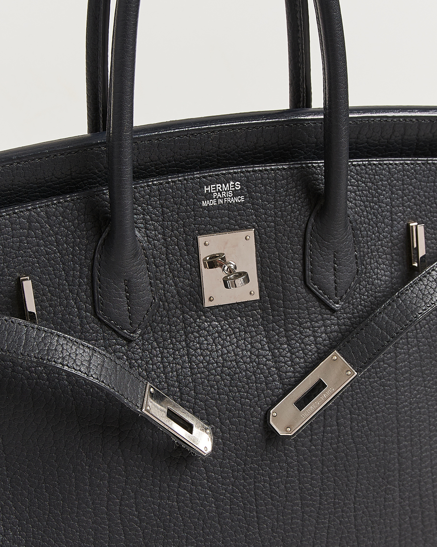 Uomini | Pre-Owned & Vintage Bags | Hermès Pre-Owned | Birkin 35 Fjord Leather Black