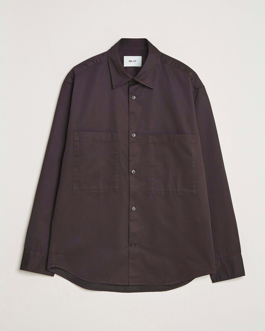 Uomini | Camicie | NN07 | Freddy Tencel Workwear Shirt Dusky Port