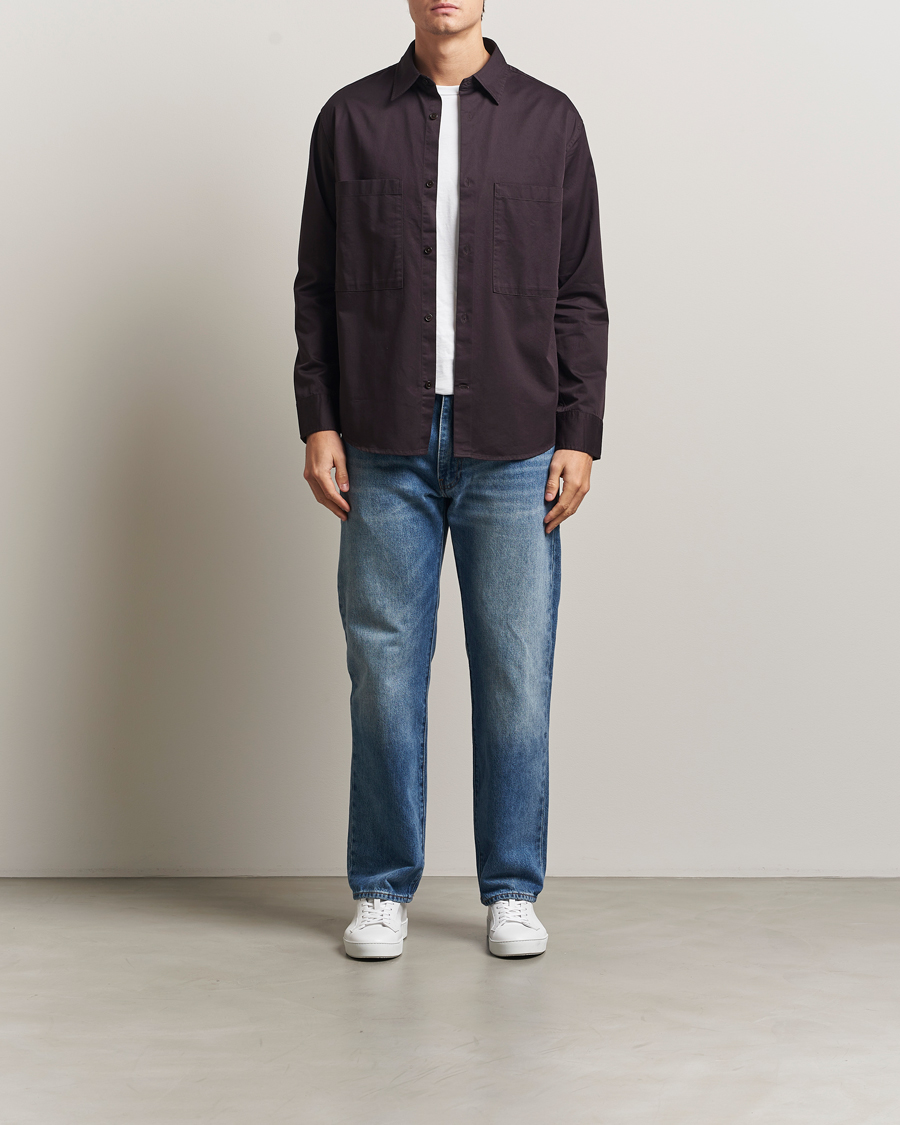 Uomini | Camicie | NN07 | Freddy Tencel Workwear Shirt Dusky Port