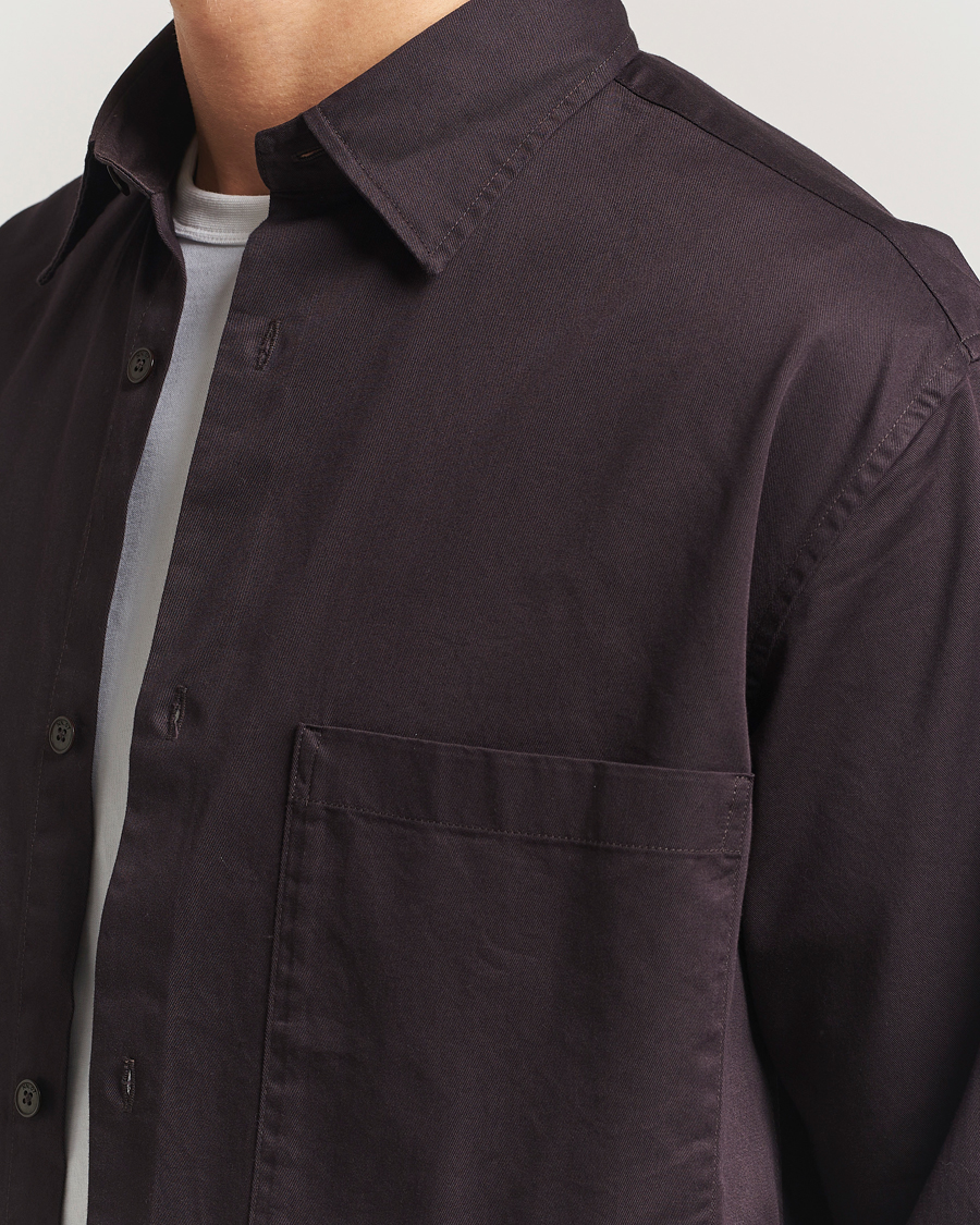 Uomini | Camicie | NN07 | Freddy Tencel Workwear Shirt Dusky Port