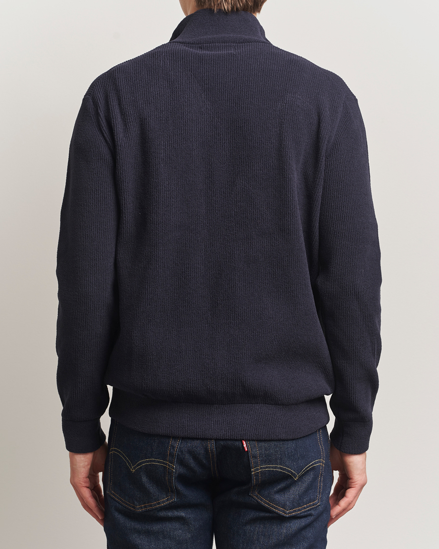 Uomini | Maglieria | NN07 | Danny Rib Knitted Half Zip Navy Blue