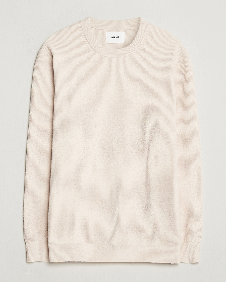 Uomini | Maglieria | NN07 | Danny Rib Knitted Crew Neck Ivory