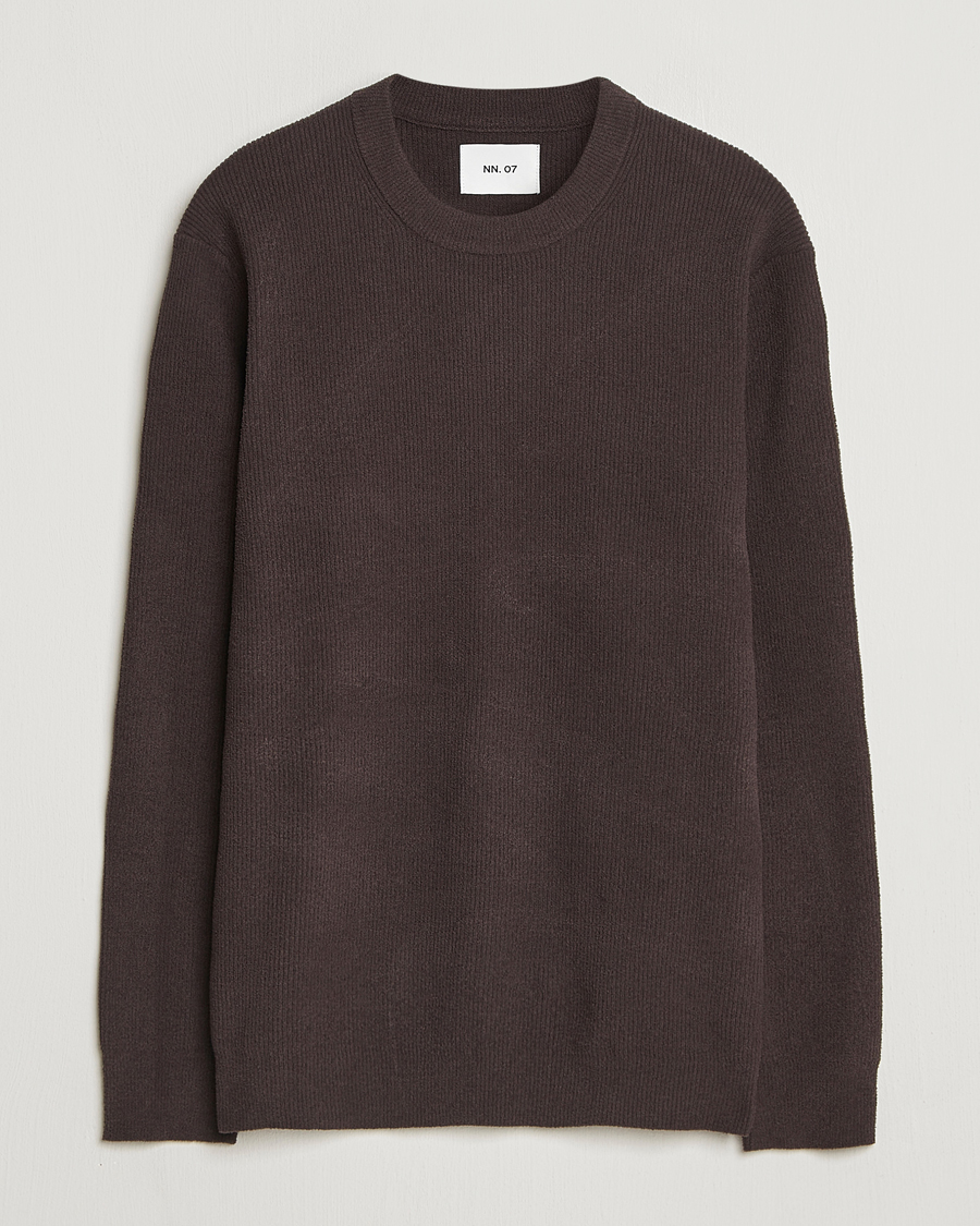 Uomini | Maglieria | NN07 | Danny Rib Knitted Crew Neck Dusky Port