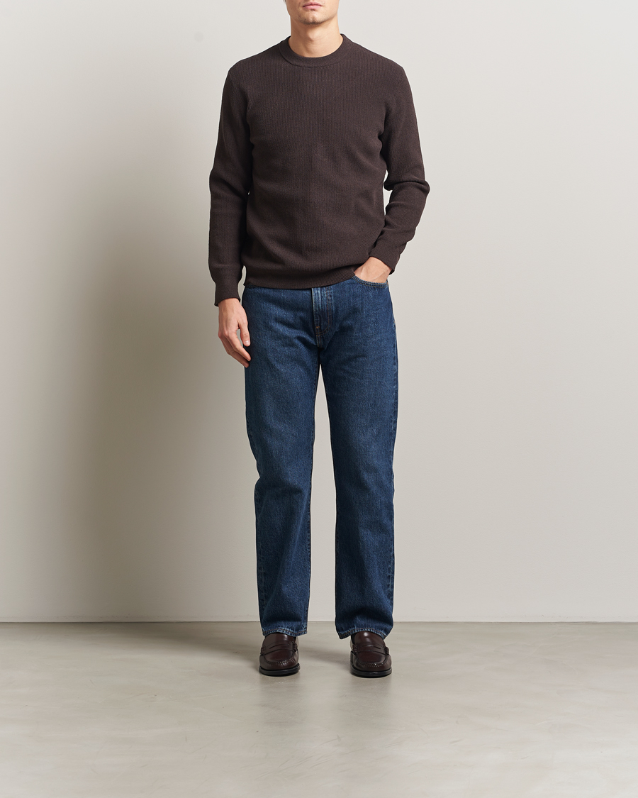 Uomini | Maglieria | NN07 | Danny Rib Knitted Crew Neck Dusky Port