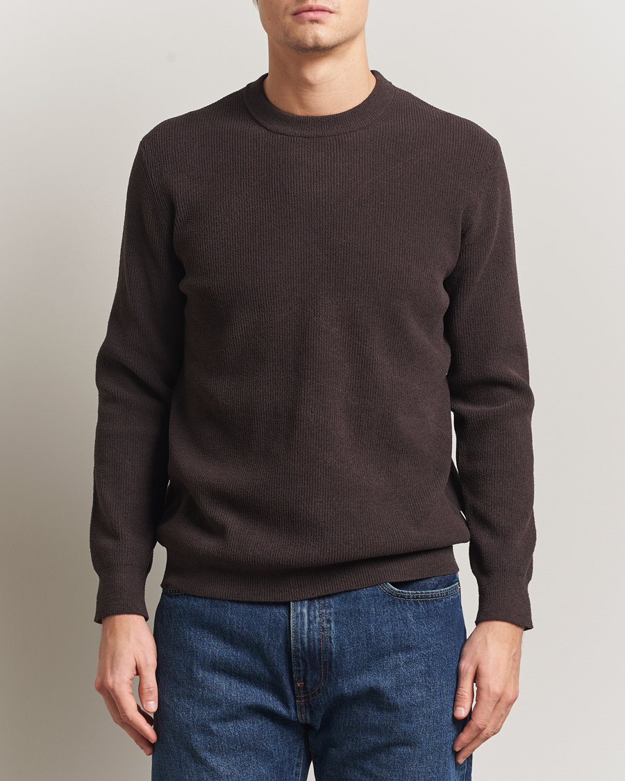 Uomini | Maglieria | NN07 | Danny Rib Knitted Crew Neck Dusky Port