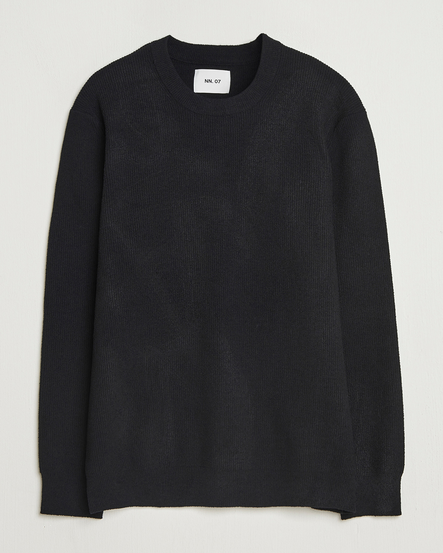 Uomini | Maglieria | NN07 | Danny Rib Knitted Crew Neck Black