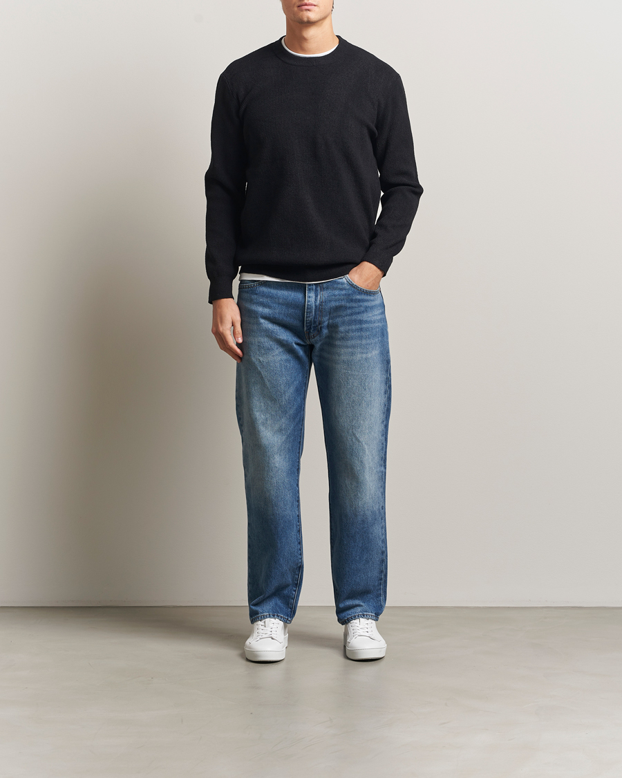 Uomini | Maglieria | NN07 | Danny Rib Knitted Crew Neck Black
