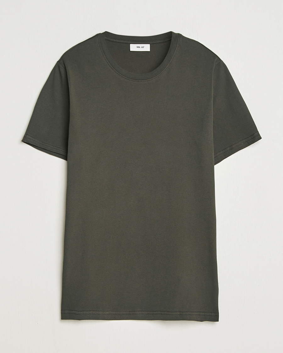 Uomini | T-shirt | NN07 | Percy Crew Neck T-Shirt Dark Army